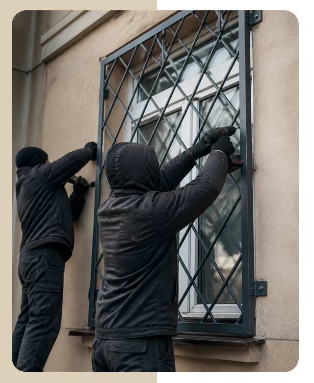 Установка антивандальных решеток на окна в Нягани
